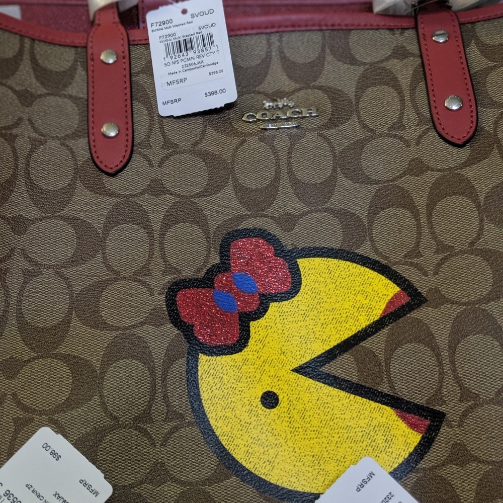 🌟Sold 🌟Coach NWT Pac-Man X Coach Tote Bundle!! - Picture 4 of 8